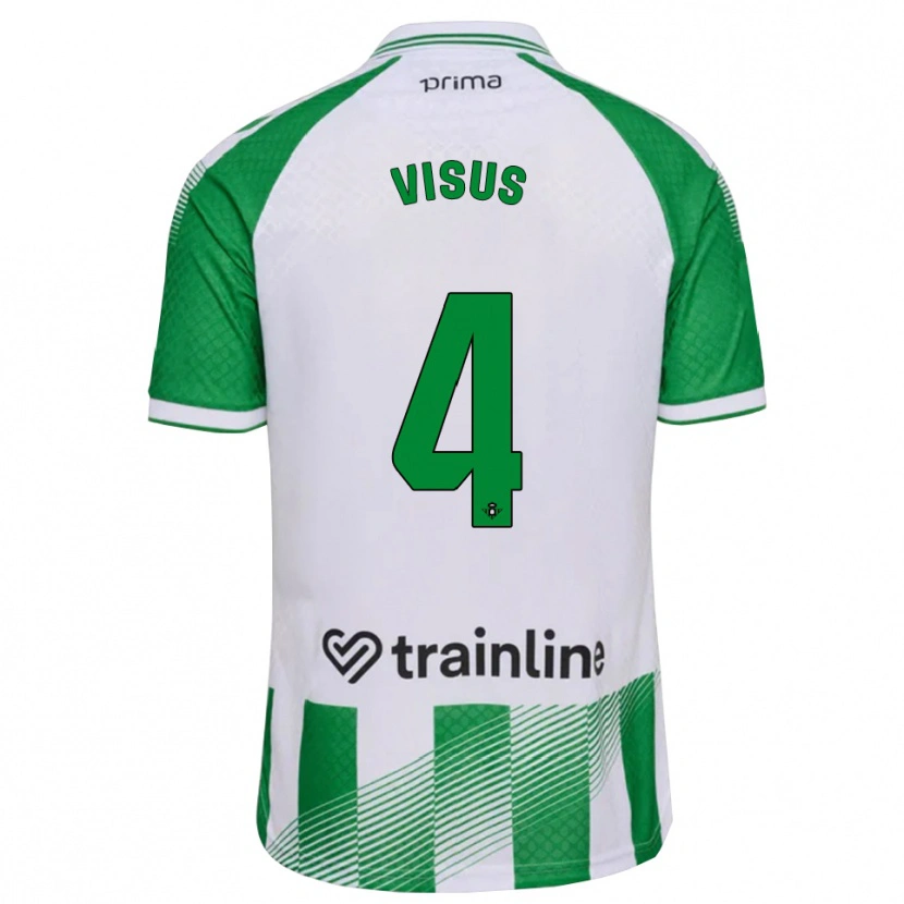 Danxen Homem Camisola Ricardo Visus #4 Verde Claro Preto Branco Principal 2026/27 Camisa