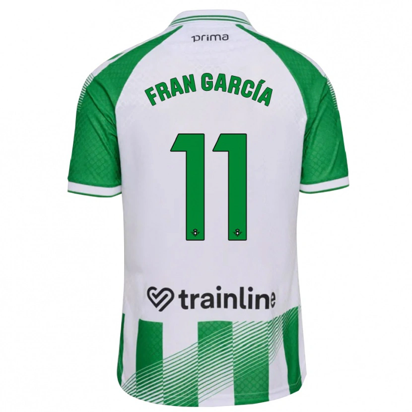 Danxen Homem Camisola Fran García #11 Verde Claro Preto Branco Principal 2026/27 Camisa