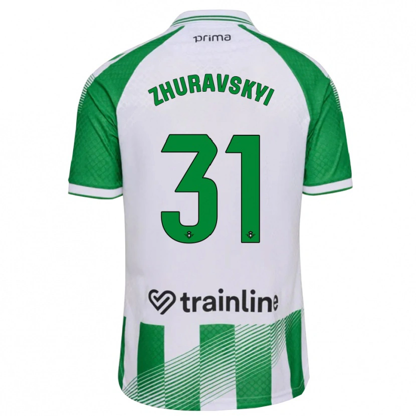 Danxen Homem Camisola Yan Zhuravskyi #31 Verde Claro Preto Branco Principal 2026/27 Camisa