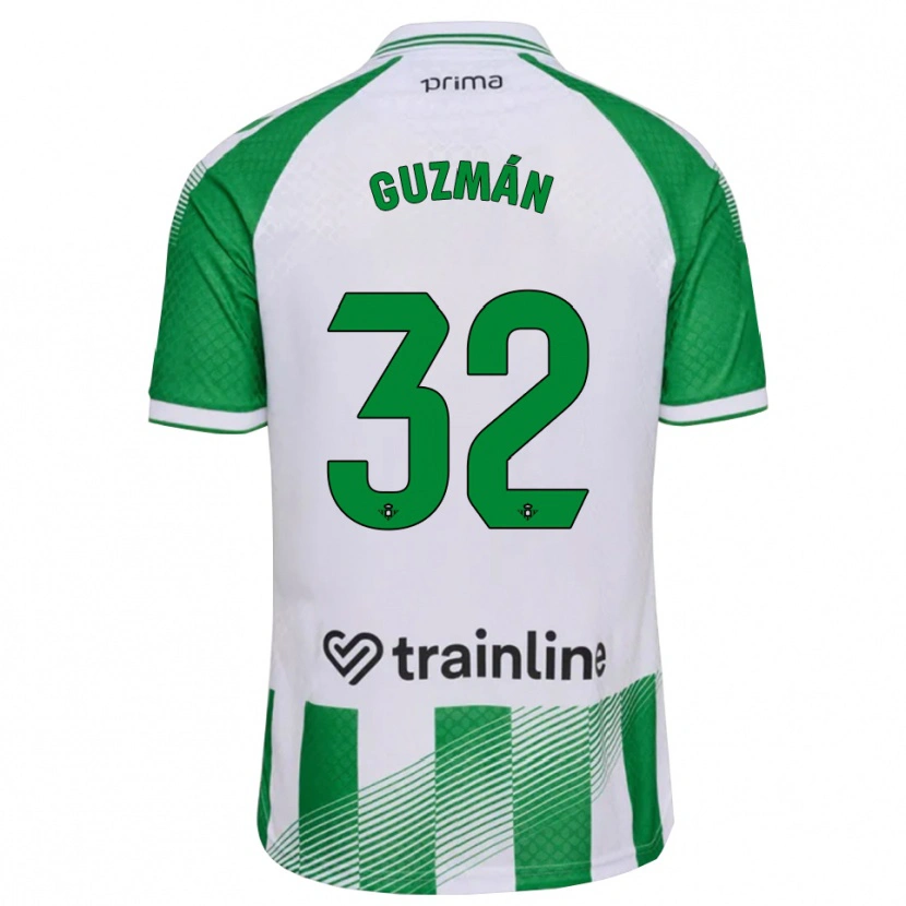 Danxen Homem Camisola Rafael Guzmán #32 Verde Claro Preto Branco Principal 2026/27 Camisa