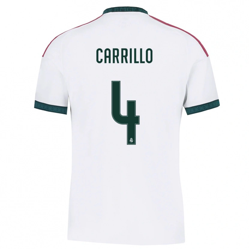 Danxen Homem Camisola Alvaro Carrillo #4 Verde Escuro Branco Vermelho Principal 2026/27 Camisa