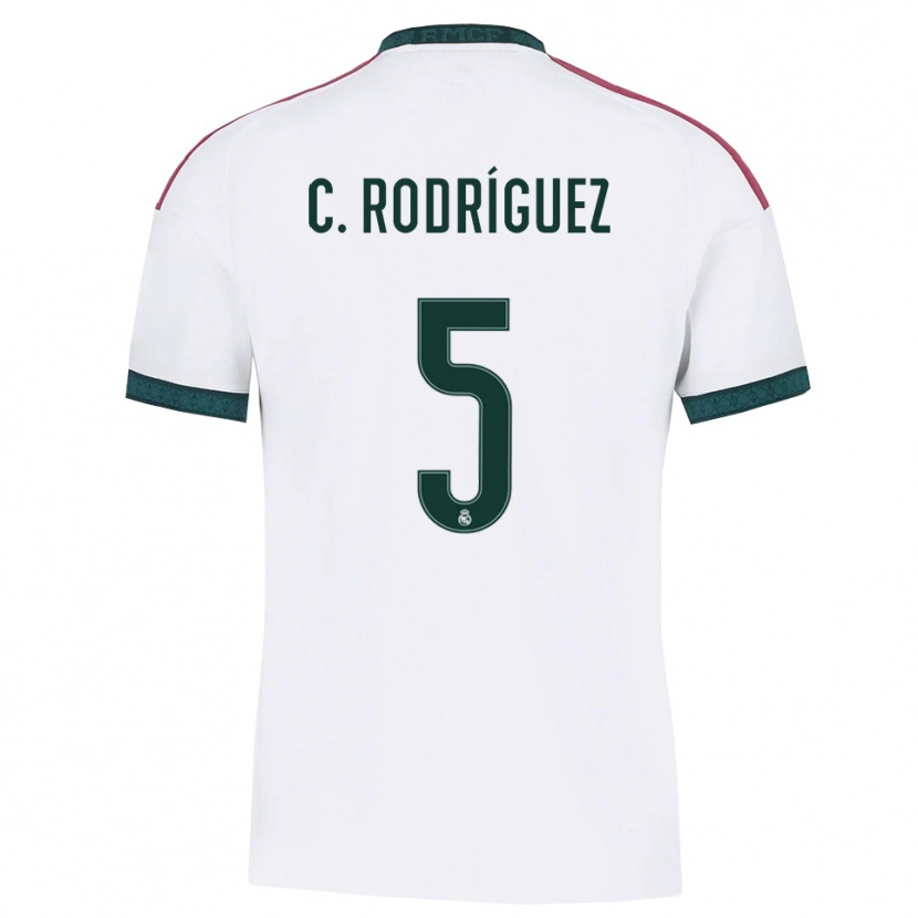 Danxen Homem Camisola Carlos Rodríguez #5 Verde Escuro Branco Vermelho Principal 2026/27 Camisa