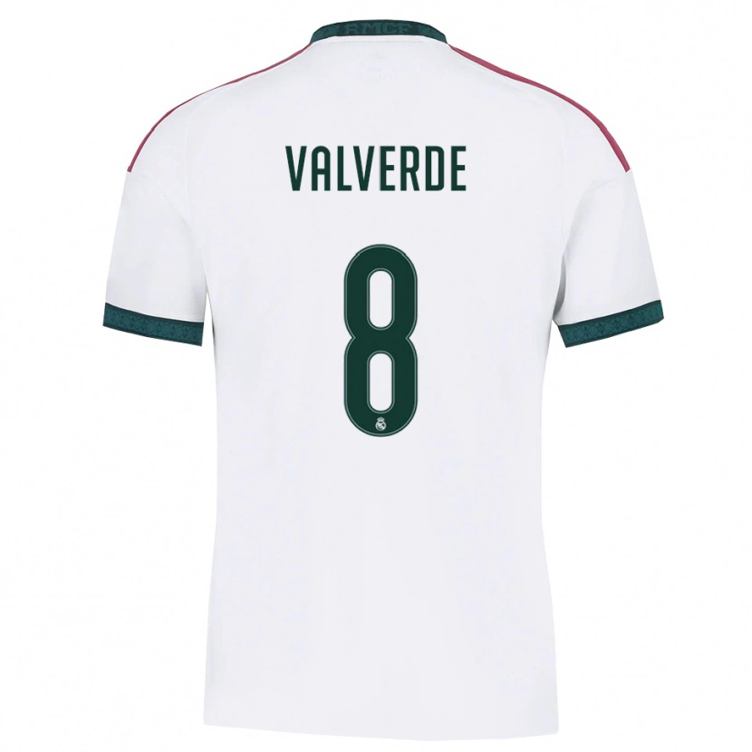 Danxen Homem Camisola Federico Valverde #8 Verde Escuro Branco Vermelho Principal 2026/27 Camisa