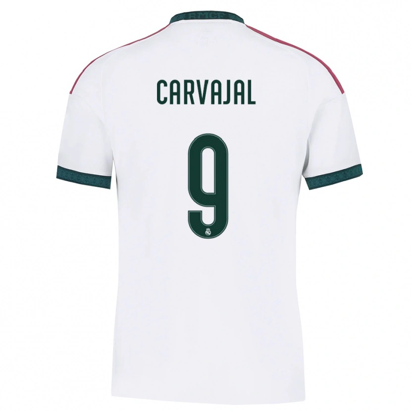 Danxen Homem Camisola Ángel Carvajal #9 Verde Escuro Branco Vermelho Principal 2026/27 Camisa