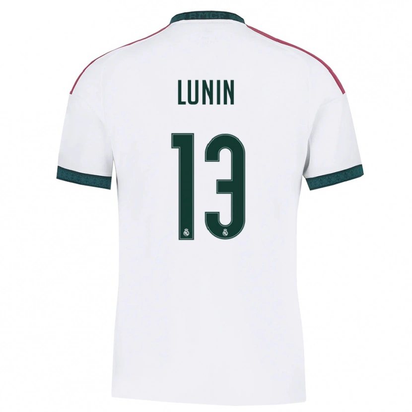 Danxen Homem Camisola Andriy Lunin #13 Verde Escuro Branco Vermelho Principal 2026/27 Camisa