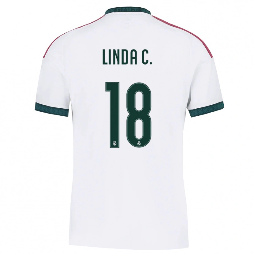 Danxen Homem Camisola Linda Caicedo #18 Verde Escuro Branco Vermelho Principal 2026/27 Camisa
