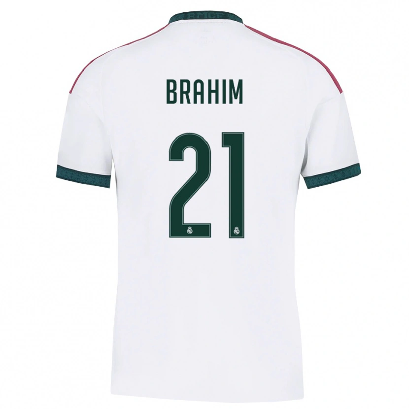 Danxen Homem Camisola Brahim Díaz #21 Verde Escuro Branco Vermelho Principal 2026/27 Camisa