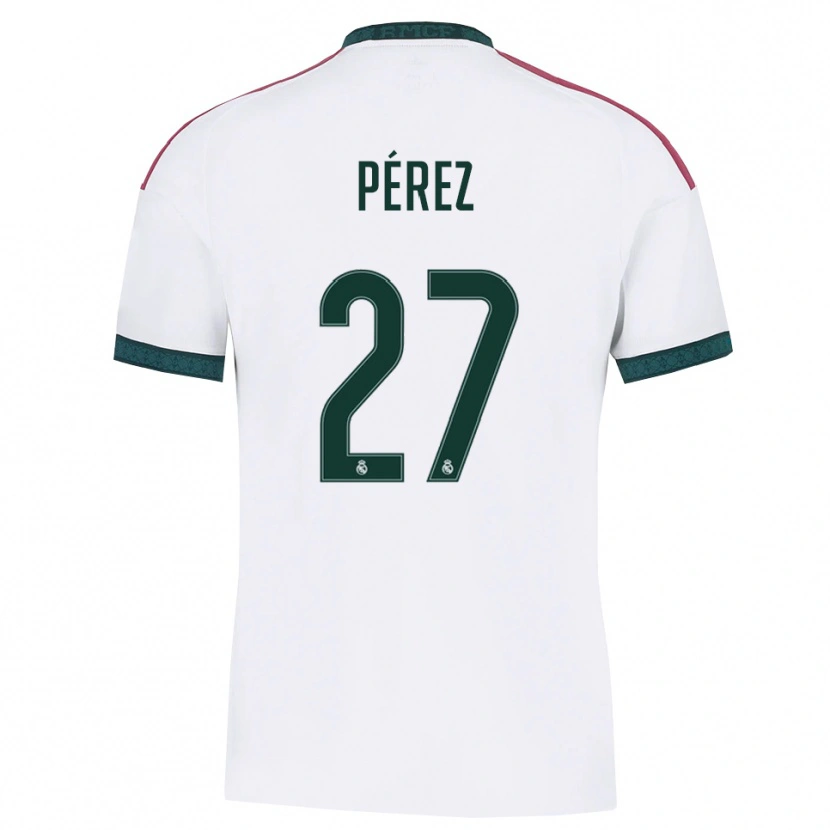 Danxen Homem Camisola Adrián Pérez #27 Verde Escuro Branco Vermelho Principal 2026/27 Camisa