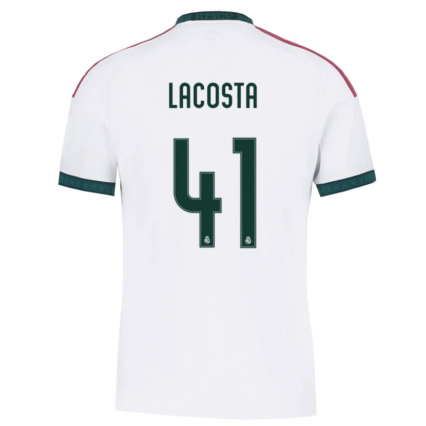 Danxen Homem Camisola Diego Lacosta #41 Verde Escuro Branco Vermelho Principal 2026/27 Camisa