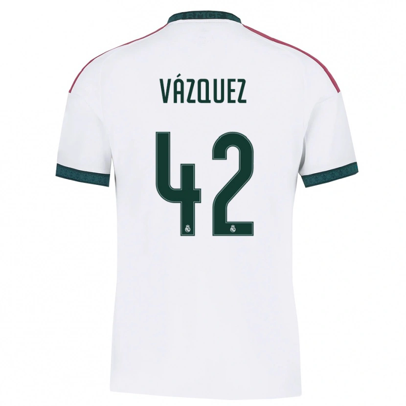 Danxen Homem Camisola Erik Vázquez #42 Verde Escuro Branco Vermelho Principal 2026/27 Camisa