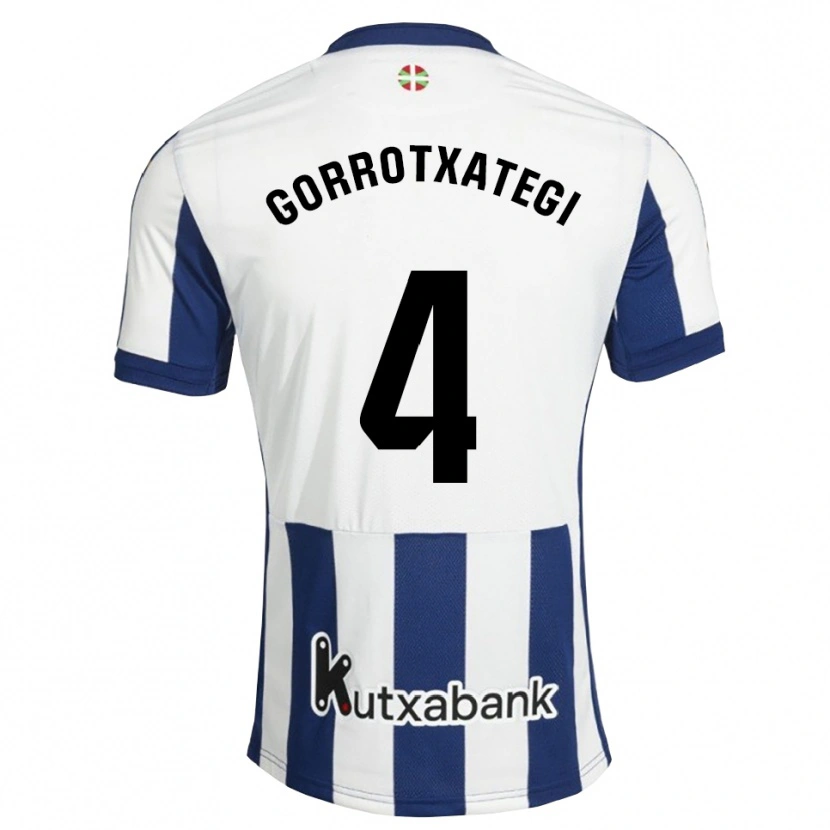 Danxen Homem Camisola Jon Gorrotxategi #4 Azul Marinho Branco Dourado Principal 2026/27 Camisa