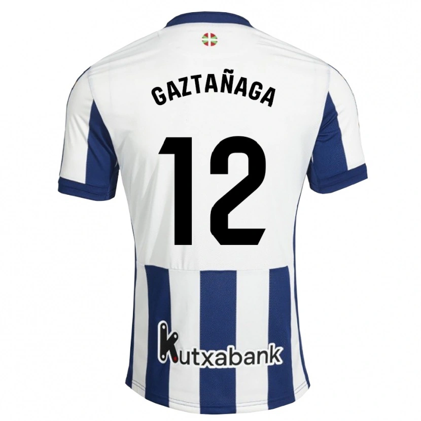 Danxen Homem Camisola Julen Gaztañaga #12 Azul Marinho Branco Dourado Principal 2026/27 Camisa