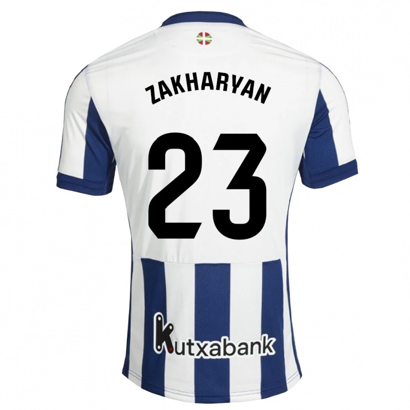 Danxen Homem Camisola Arsen Zakharyan #23 Azul Marinho Branco Dourado Principal 2026/27 Camisa