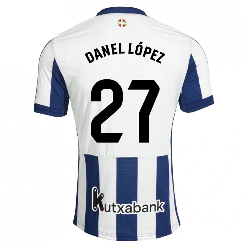 Danxen Homem Camisola Danel López #27 Azul Marinho Branco Dourado Principal 2026/27 Camisa