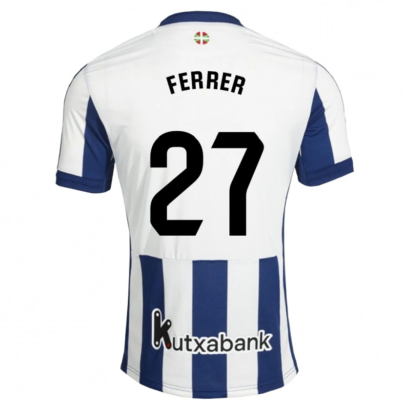 Danxen Homem Camisola Iker Ferrer #27 Azul Marinho Branco Dourado Principal 2026/27 Camisa