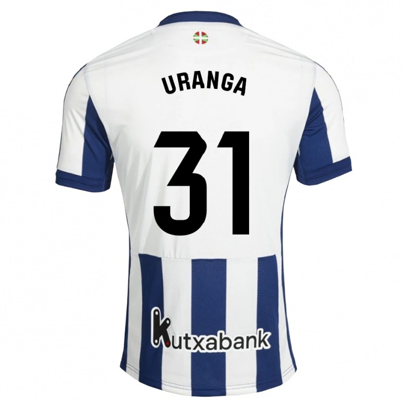 Danxen Homem Camisola Haizea Uranga Agirre #31 Azul Marinho Branco Dourado Principal 2026/27 Camisa