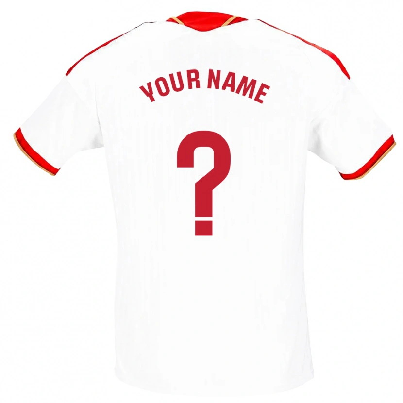 Danxen Homem Camisola Seu Nome #0 Branco Vermelho Principal 2026/27 Camisa