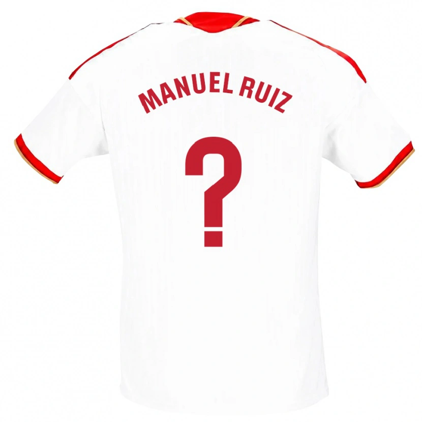 Danxen Homem Camisola José Manuel Ruiz #0 Branco Vermelho Principal 2026/27 Camisa