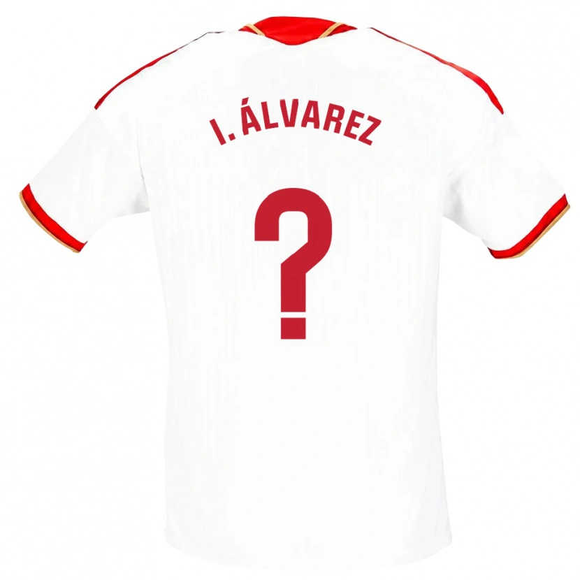 Danxen Homem Camisola Isabel Álvarez #0 Branco Vermelho Principal 2026/27 Camisa