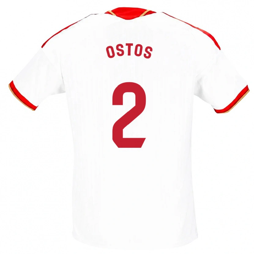 Danxen Homem Camisola Fran Ostos #2 Branco Vermelho Principal 2026/27 Camisa