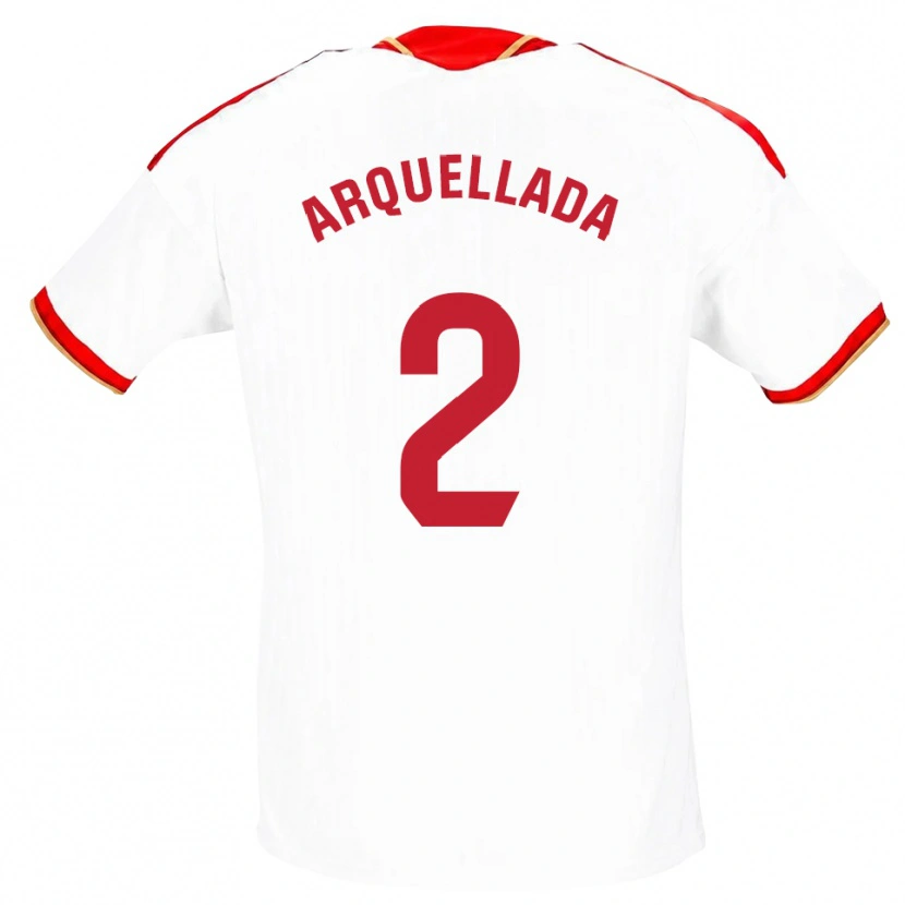 Danxen Homem Camisola Álvaro Arquellada #2 Branco Vermelho Principal 2026/27 Camisa