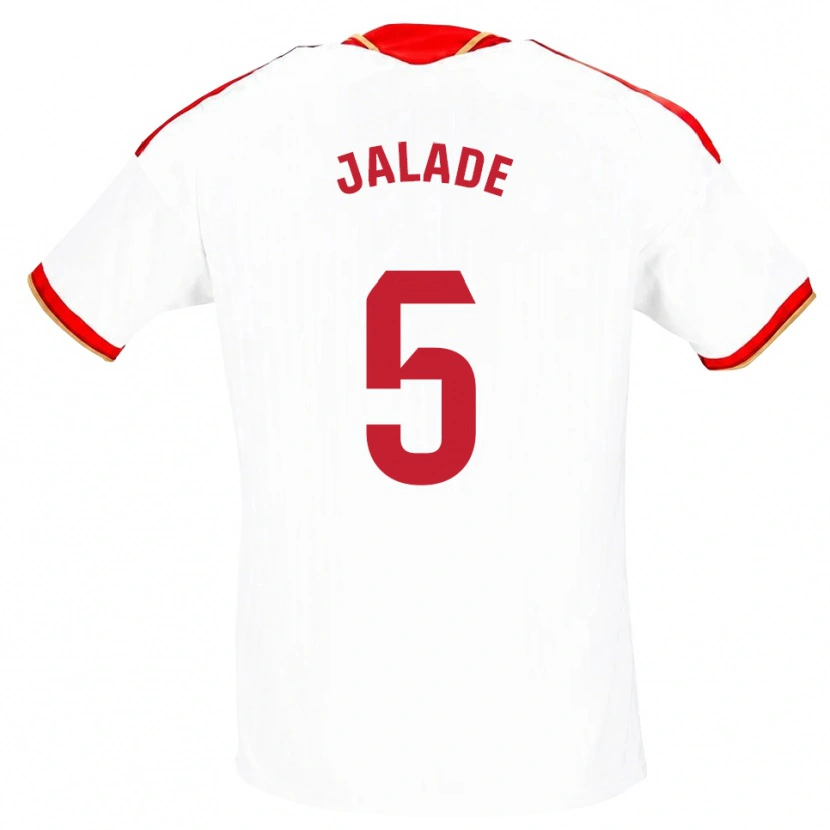 Danxen Homem Camisola Robert Jalade #5 Branco Vermelho Principal 2026/27 Camisa