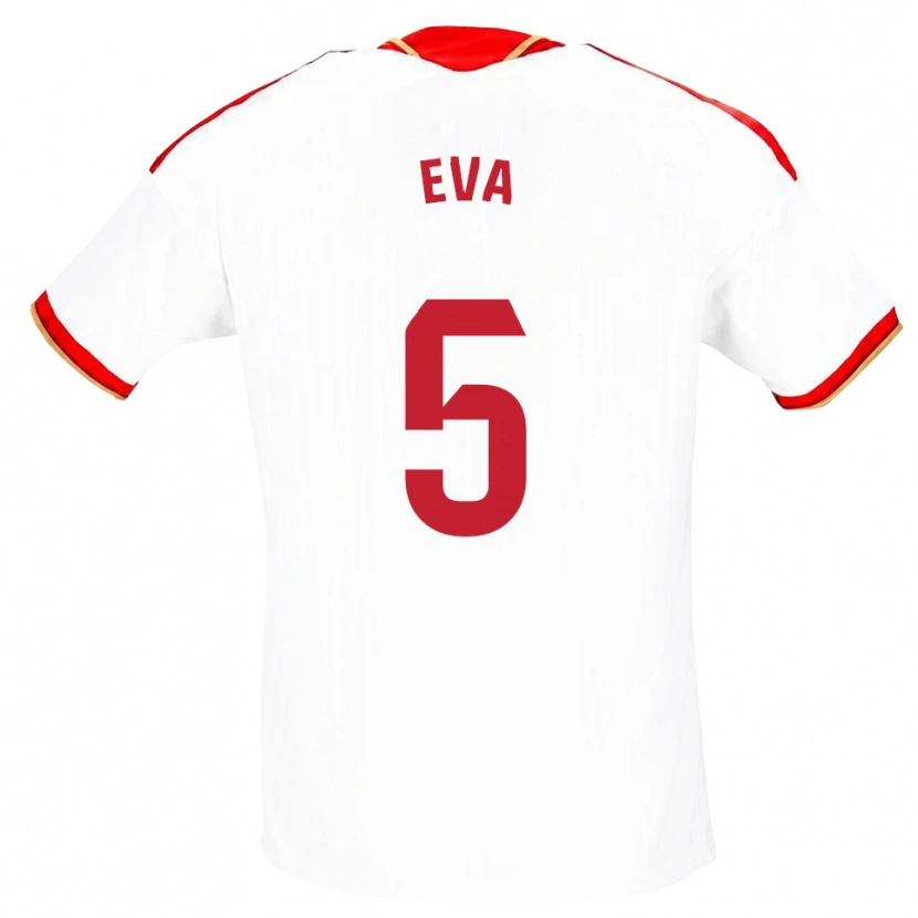 Danxen Homem Camisola Eva Llamas Hernández #5 Branco Vermelho Principal 2026/27 Camisa
