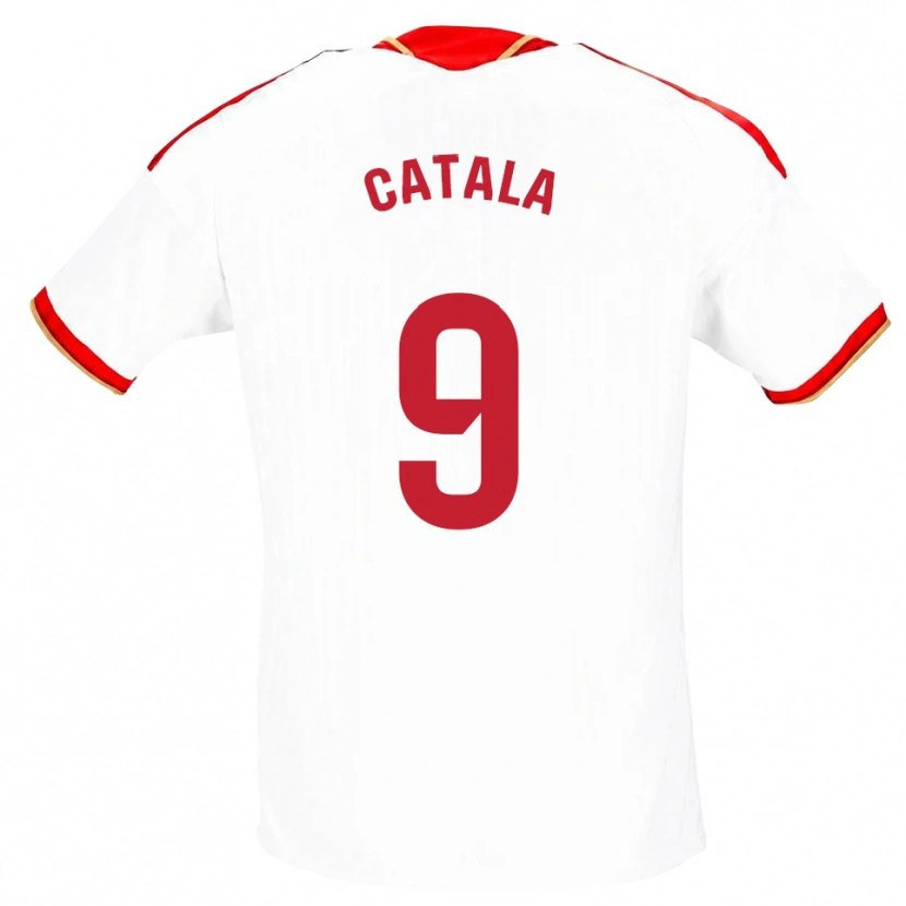 Danxen Homem Camisola Rubén Catalá #9 Branco Vermelho Principal 2026/27 Camisa