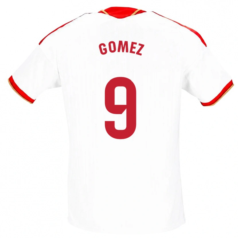 Danxen Homem Camisola Raúl Gómez #9 Branco Vermelho Principal 2026/27 Camisa