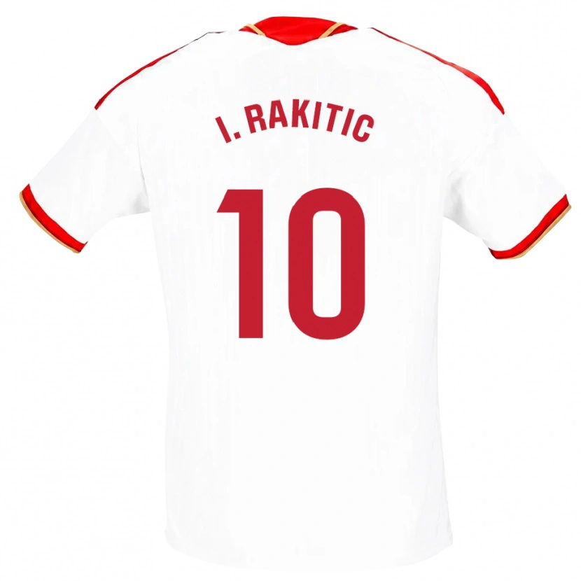 Danxen Homem Camisola Ivan Rakitic #10 Branco Vermelho Principal 2026/27 Camisa