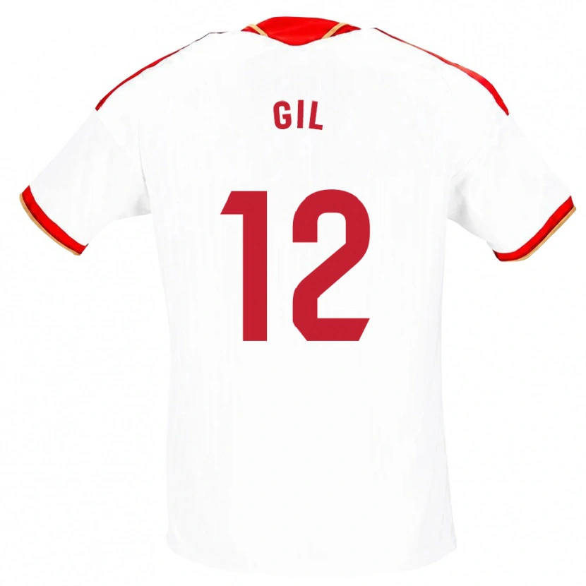 Danxen Homem Camisola Dani Gil #12 Branco Vermelho Principal 2026/27 Camisa