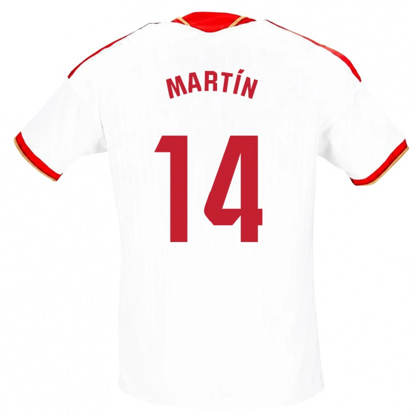 Danxen Homem Camisola Nazaret Martín #14 Branco Vermelho Principal 2026/27 Camisa