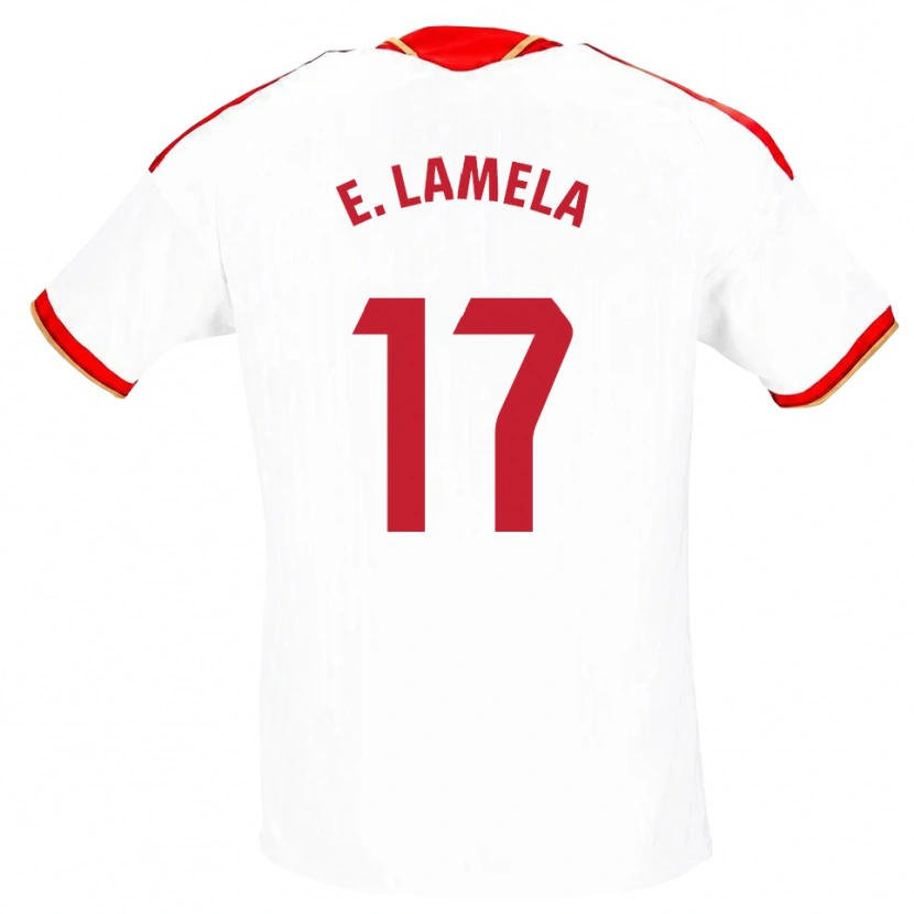 Danxen Homem Camisola Erik Lamela #17 Branco Vermelho Principal 2026/27 Camisa