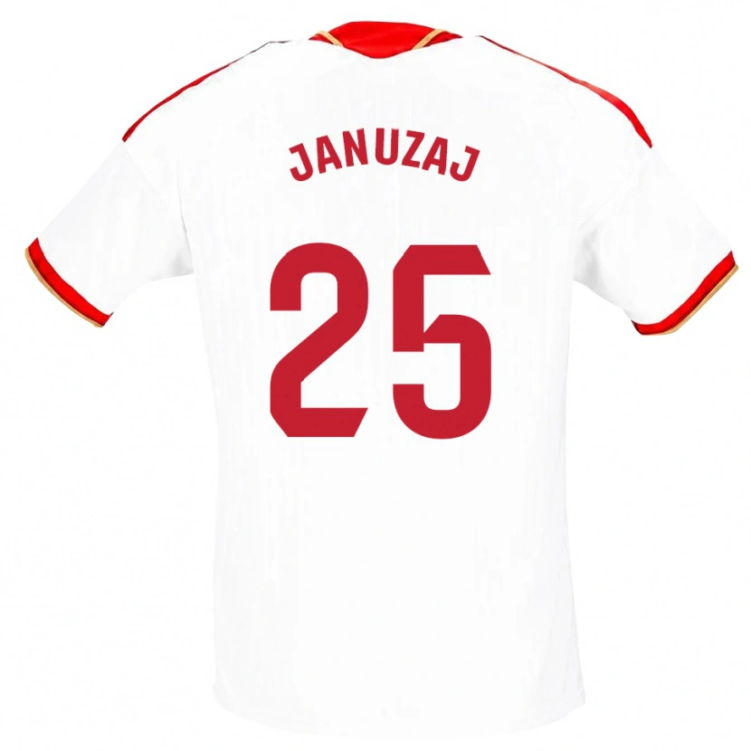 Danxen Homem Camisola Adnan Januzaj #25 Branco Vermelho Principal 2026/27 Camisa