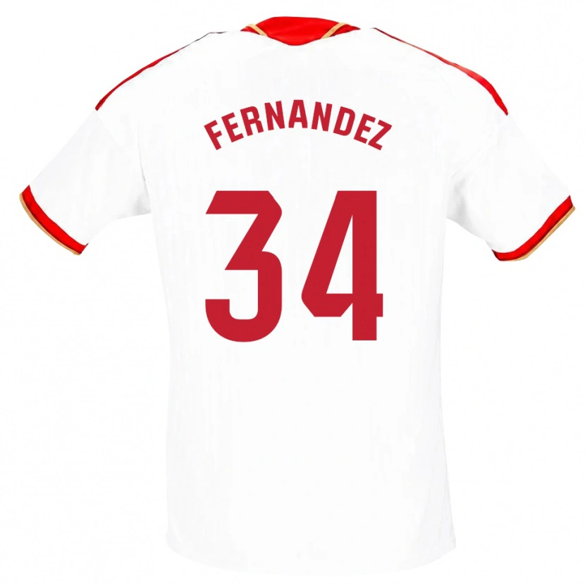 Danxen Homem Camisola Marc Fernández #34 Branco Vermelho Principal 2026/27 Camisa