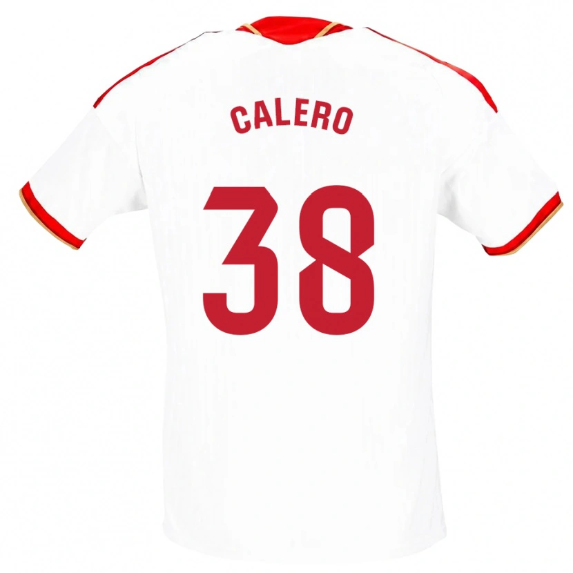 Danxen Homem Camisola Josema Calero #38 Branco Vermelho Principal 2026/27 Camisa