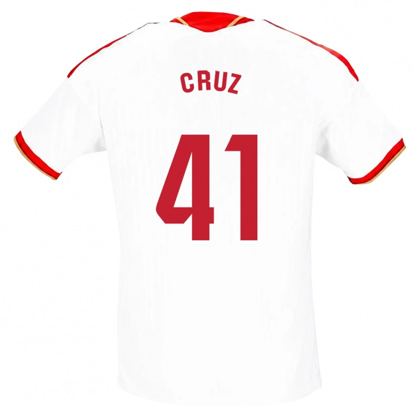 Danxen Homem Camisola Jesús Cruz #41 Branco Vermelho Principal 2026/27 Camisa