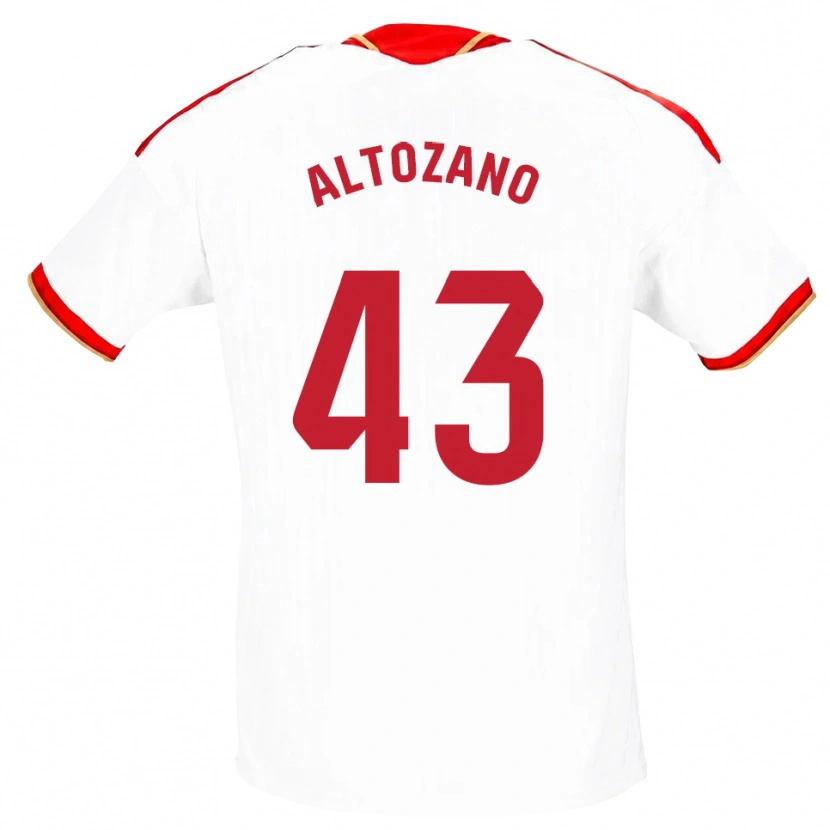 Danxen Homem Camisola Edu Altozano #43 Branco Vermelho Principal 2026/27 Camisa