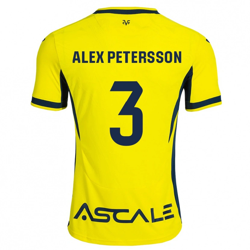 Danxen Homem Camisola Max Petersson #3 Amarelo Preto Vermelho Principal 2026/27 Camisa