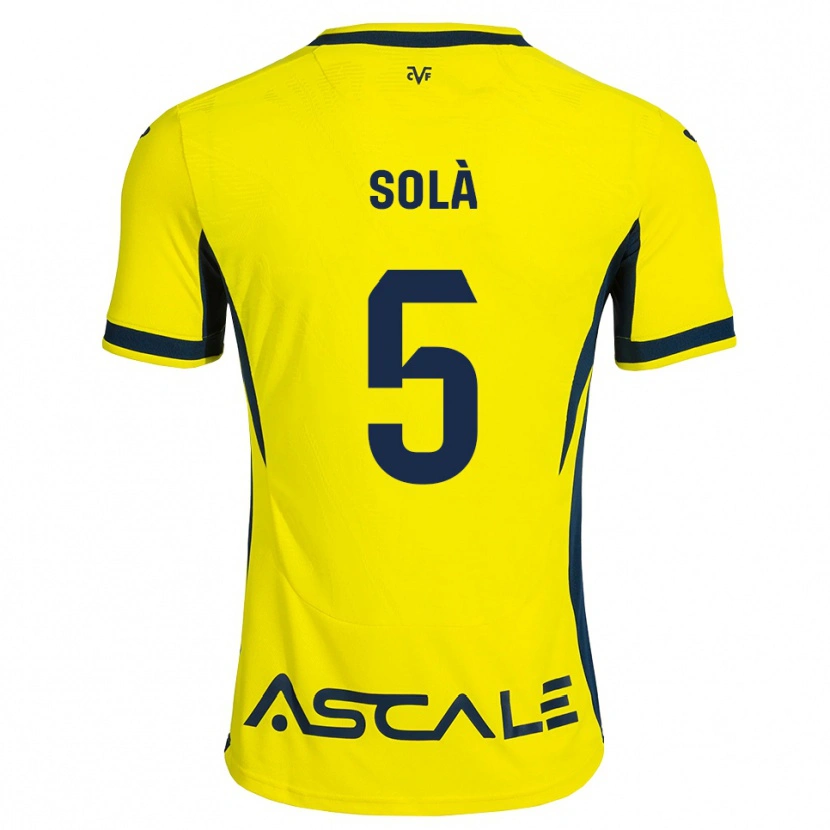 Danxen Homem Camisola Arnau Solà #5 Amarelo Preto Vermelho Principal 2026/27 Camisa