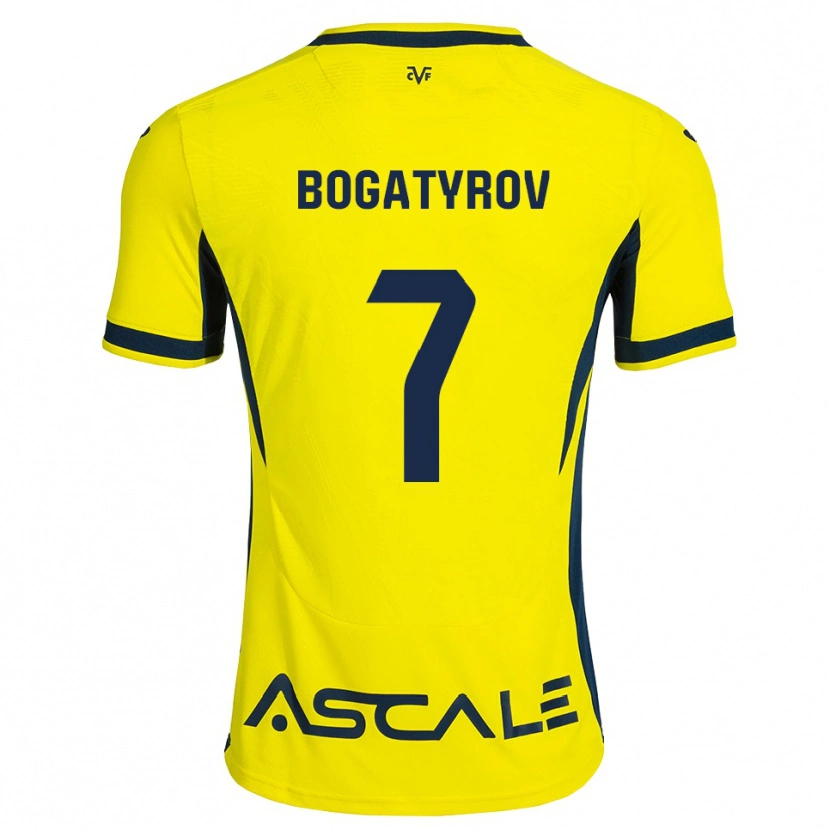 Danxen Homem Camisola Vladyslav Bogatyrov #7 Amarelo Preto Vermelho Principal 2026/27 Camisa