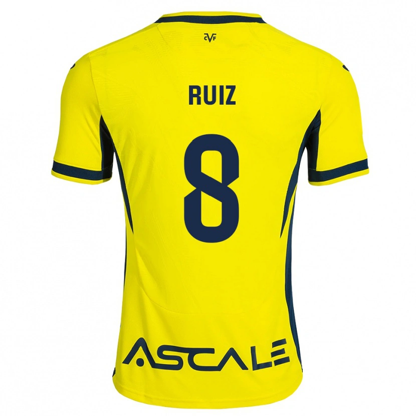 Danxen Homem Camisola Adri Ruiz #8 Amarelo Preto Vermelho Principal 2026/27 Camisa