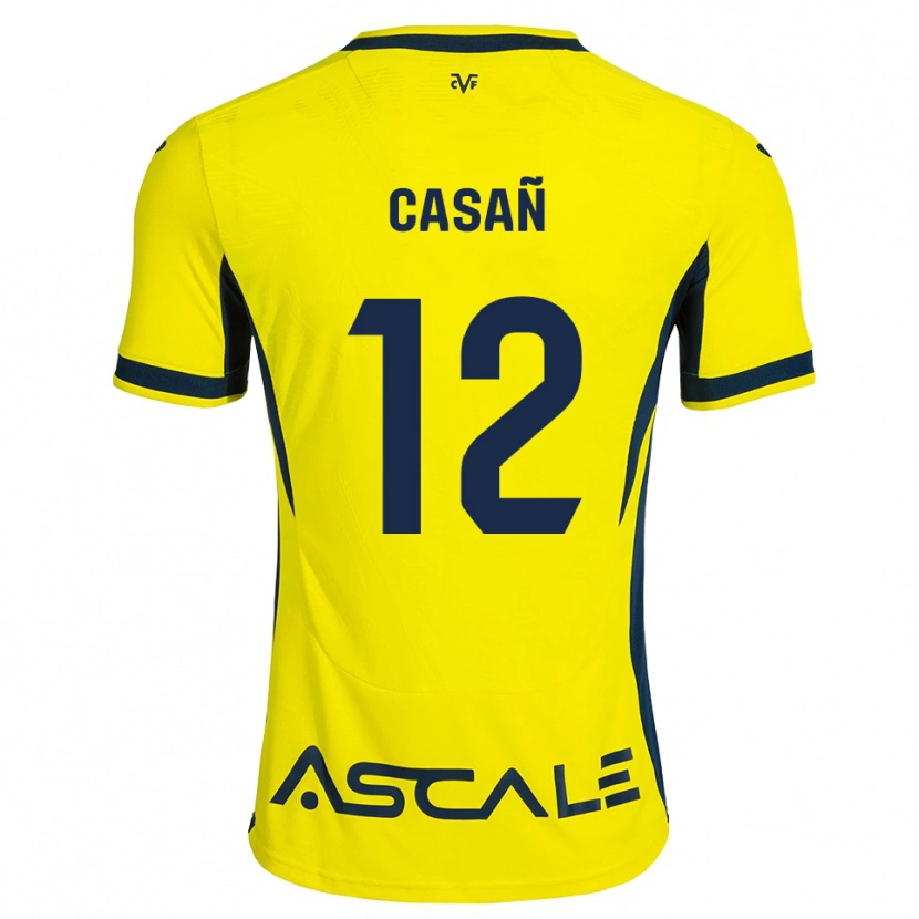 Danxen Homem Camisola Jorge Casañ #12 Amarelo Preto Vermelho Principal 2026/27 Camisa