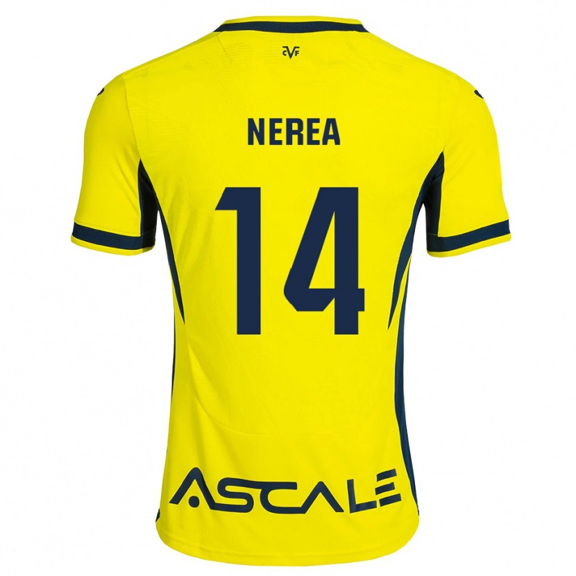 Danxen Homem Camisola Nerea Pérez #14 Amarelo Preto Vermelho Principal 2026/27 Camisa