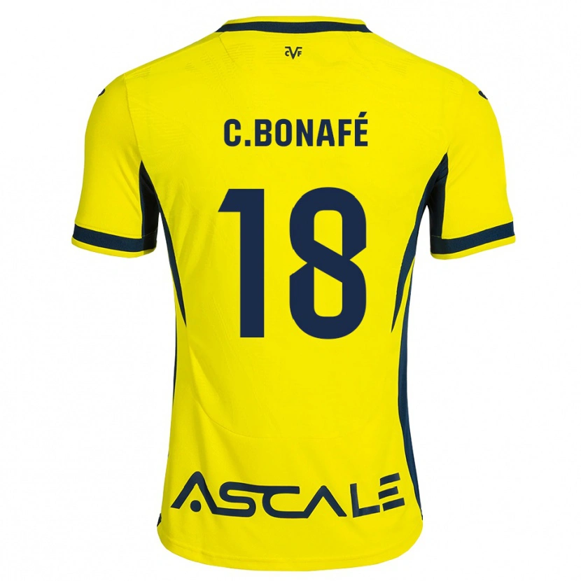 Danxen Homem Camisola César Bonafé #18 Amarelo Preto Vermelho Principal 2026/27 Camisa