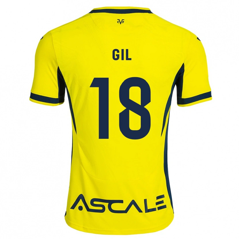 Danxen Homem Camisola Mario Gil #18 Amarelo Preto Vermelho Principal 2026/27 Camisa