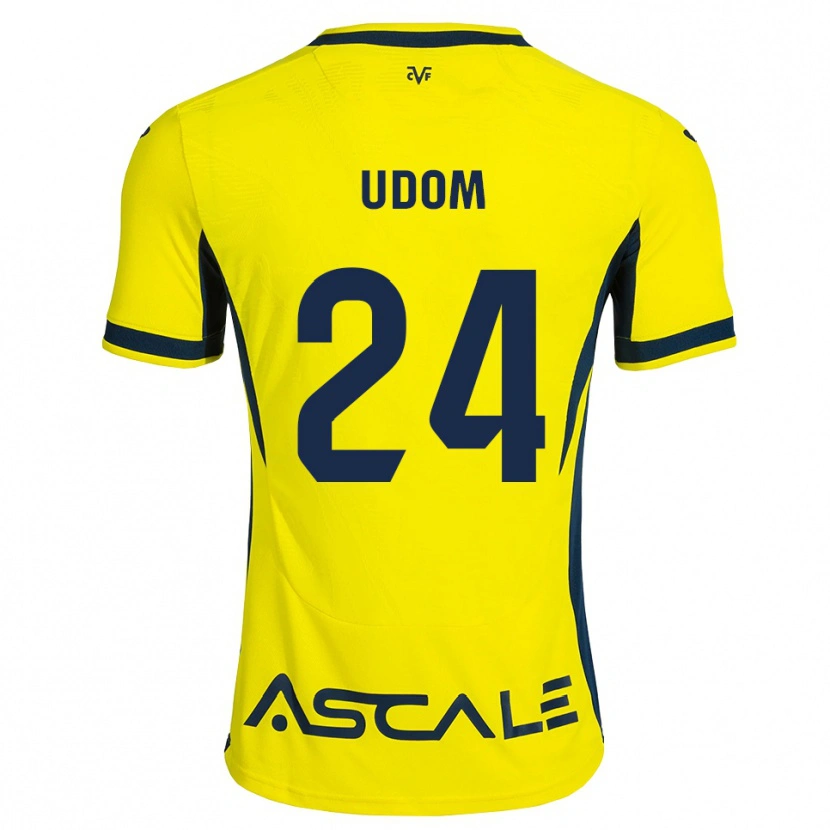 Danxen Homem Camisola Ekerette Udom #24 Amarelo Preto Vermelho Principal 2026/27 Camisa