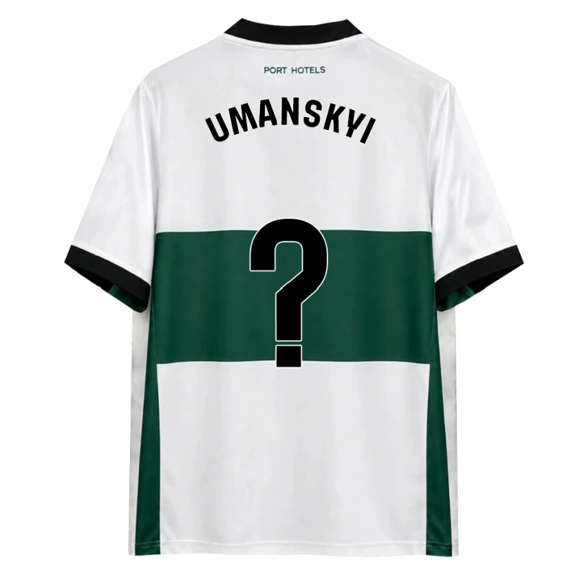 Danxen Homem Camisola Volodymyr Umanskyi #0 Verde Branco Vermelho Principal 2026/27 Camisa