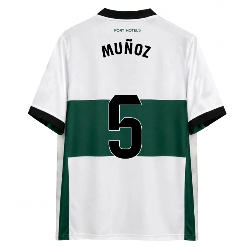 Danxen Homem Camisola Ismael Muñoz #5 Verde Branco Vermelho Principal 2026/27 Camisa