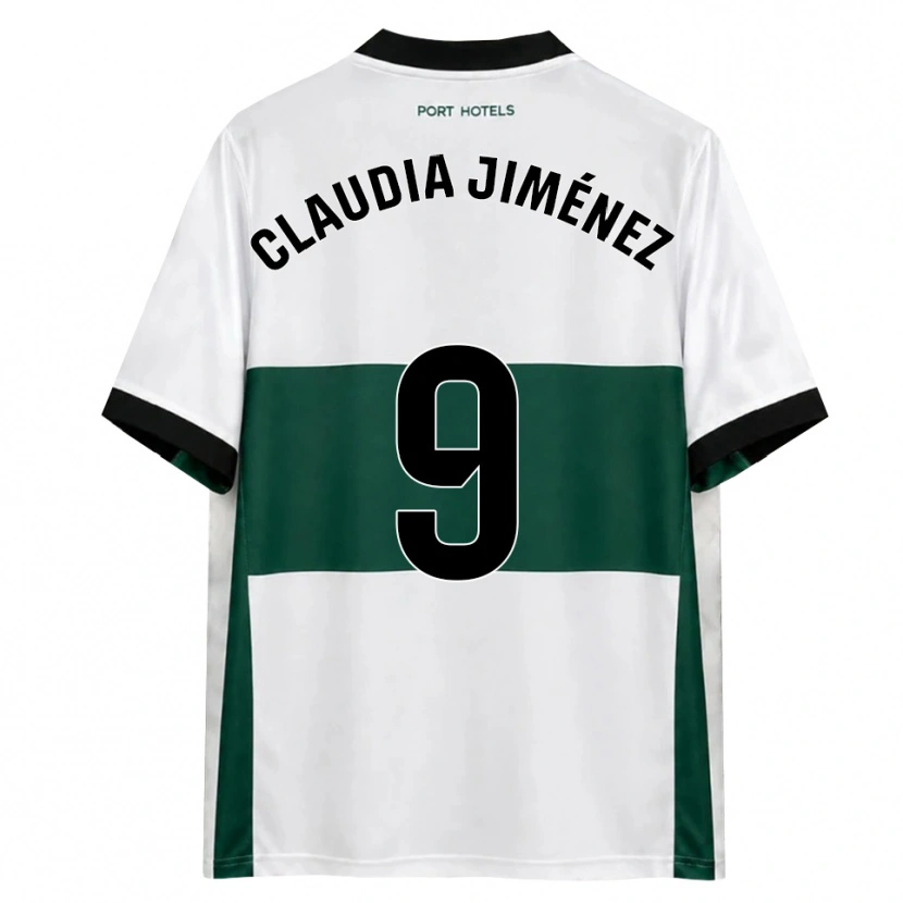 Danxen Homem Camisola Claudia Jiménez Gutiérrez #9 Verde Branco Vermelho Principal 2026/27 Camisa